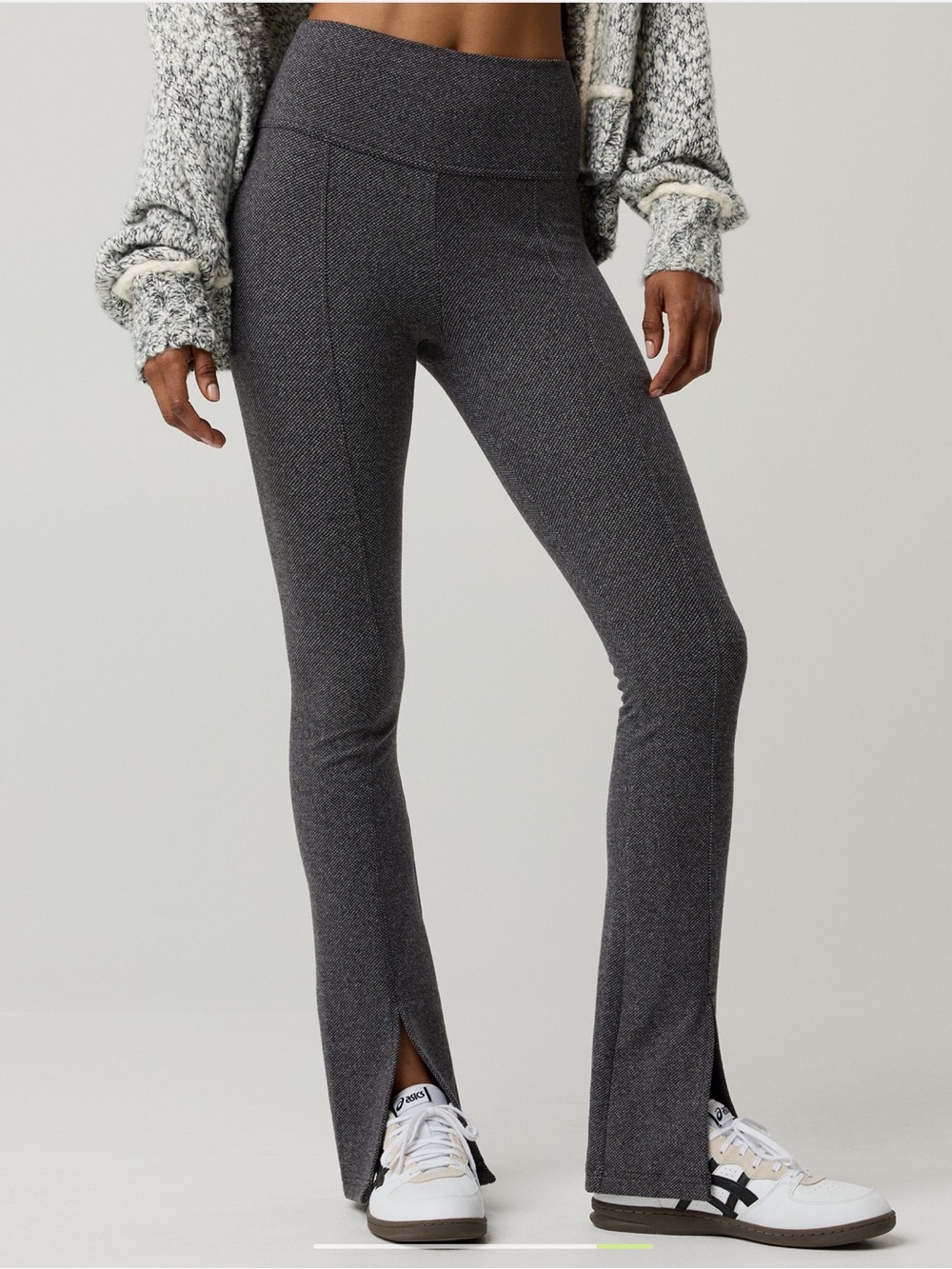 NWT OFFLINE by Aerie Teill Stretch Knit Flared Pants with Front Slit S